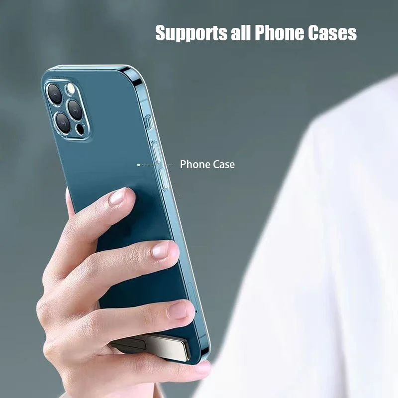 Ultradünner, zusammenklappbarer Telefonhalter aus Metall, Legierung, unsichtbarer Rücken, Handy-Desktop-Halter, tragbarer Handy-Ständer mit mobiler Unterstützung – Detail 3