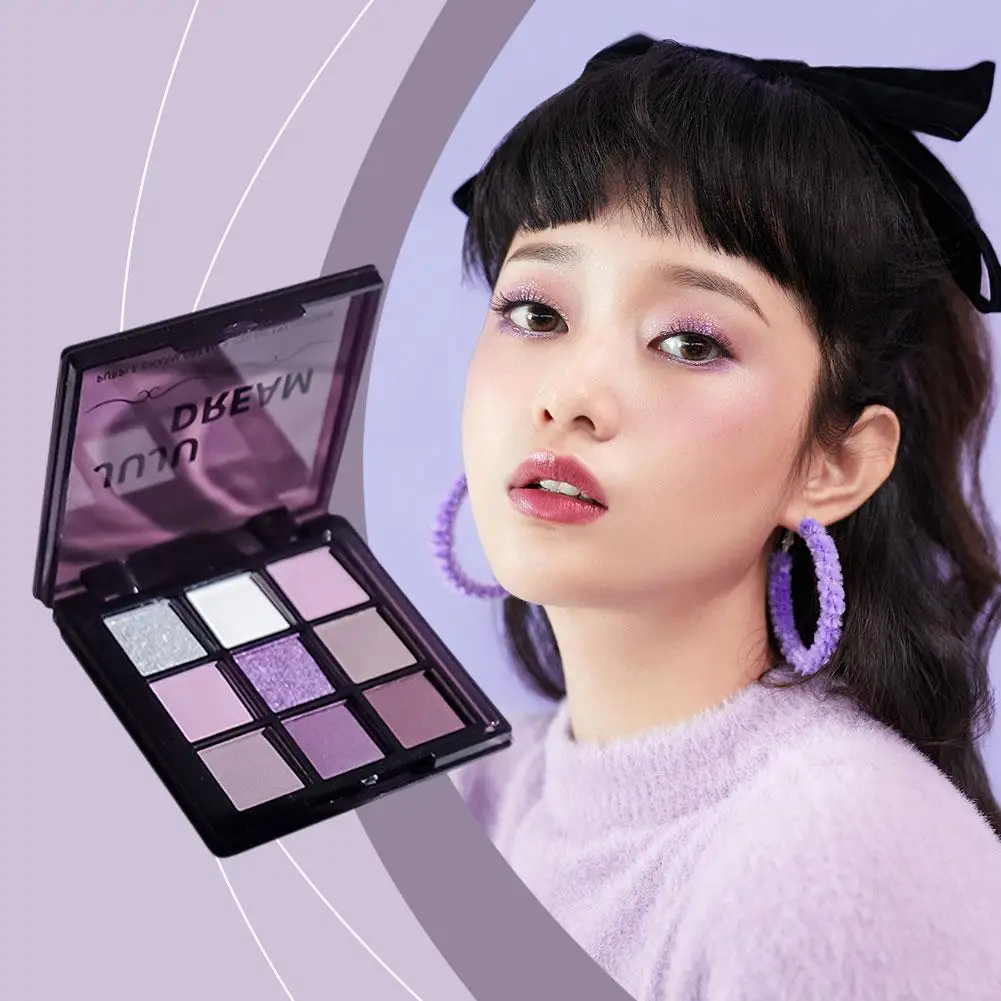 อายแชโดว์ 9 สี Glitter Snowflake อายแชโดว์ Pearly Eye Cool Girl แต่งหน้า Eyes Tone Palette Dream ไฮไลท์ Shado L6j3