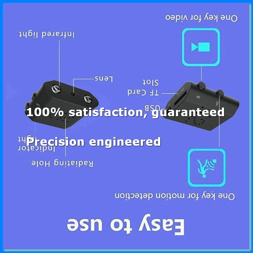 1080P HD Mini Camera Motion Detection DV Video Recorder IR-CUT Night Vision Small Camcorders Loop Recording Espiar Cam-A23R