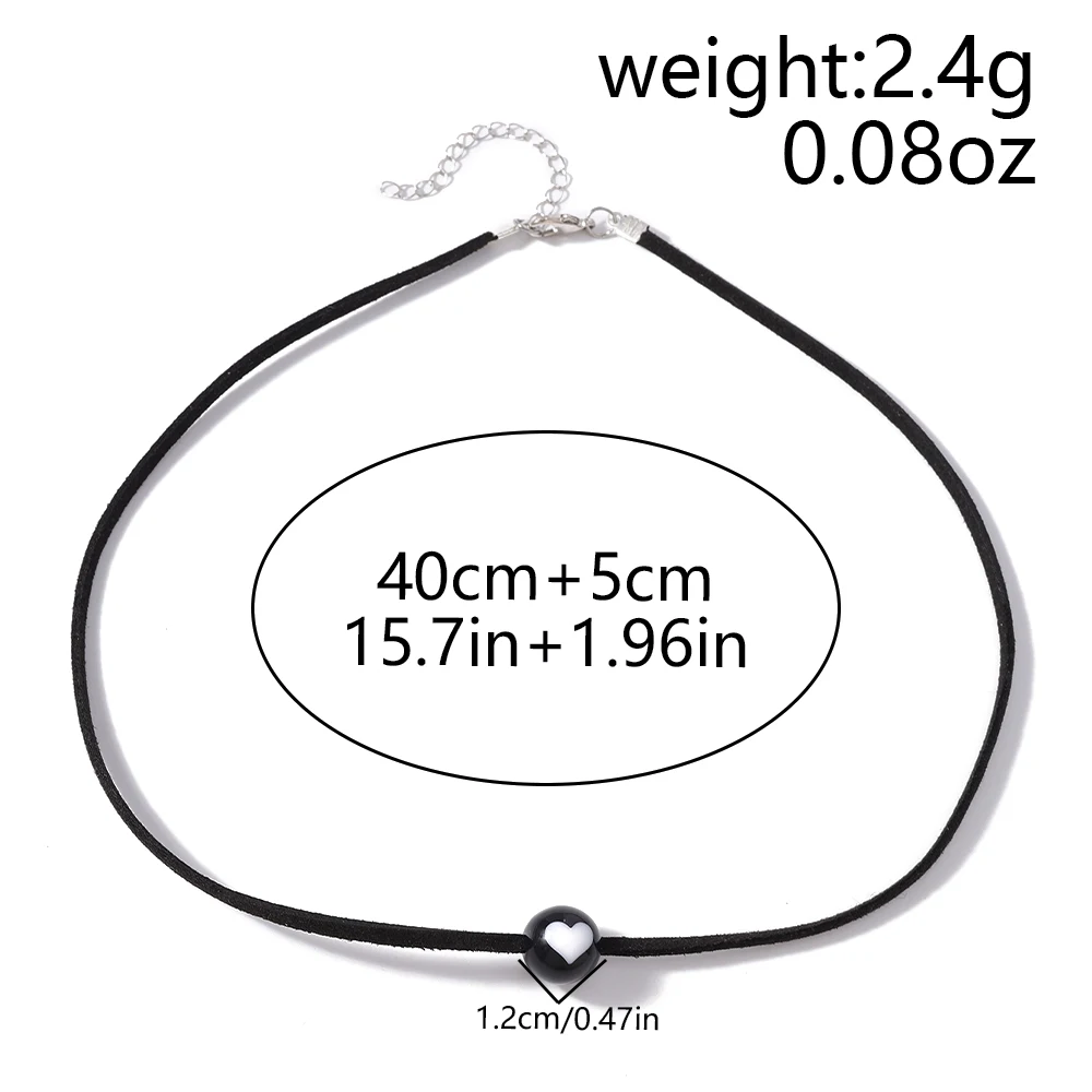Aihua Vintage Mode Leder Seil Herz Kreuz Anhänger Halskette Für Frauen Männer Kpop Schmuck Zubehör Y2k Ästhetik – Detail 14