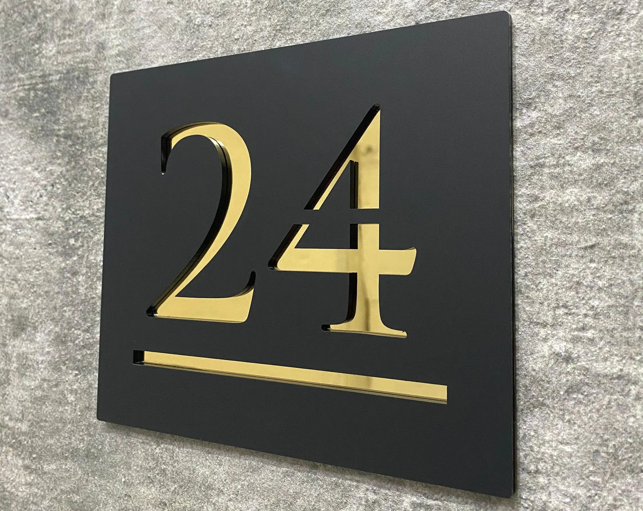 Modern Custom Laser Cut Acrylic Plate Grey House Numbers Sign Address Name 3D Letter Plaque Outdoor For Wall Decor OutSide