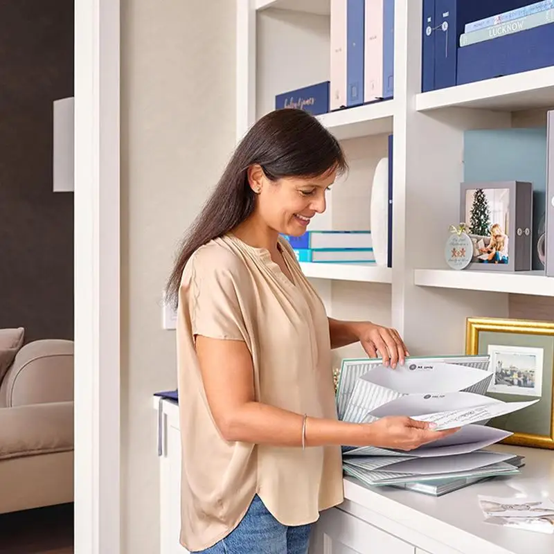 Accordion File Organizer Paper Document Organizer Sturdy Portable Bill Tax Receipt Organizer Creative A4 Letter Size Paper