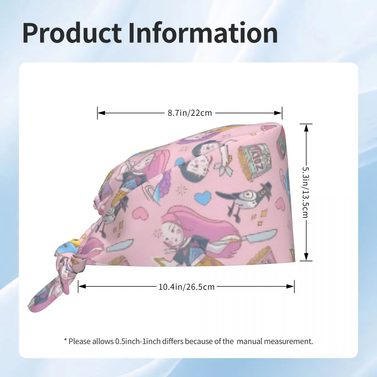 Chapeaux d'infirmière KPop Demon Hunters, casquettes de gommage, casquette médicale Kawaii réglable pour hommes et femmes, casquettes de travail pour cheveux longs