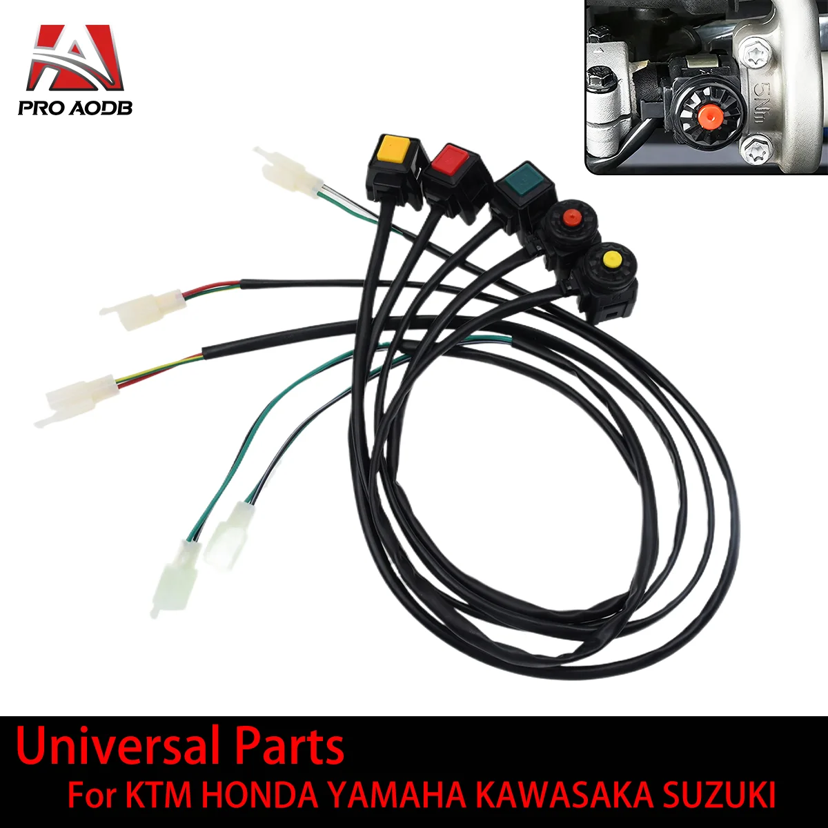 New Motocross ATV Motorbike Power Ignition Start Switch Button Handlebar Switch Universal Parts For Yamaha Honda Ktm Suzuki