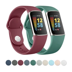 シリコーンの腕時計ストラップfitbit充電5バンド時計バンドリストバンドブレスレットfitbit充電5ストラップスマート腕時計アクセサリー