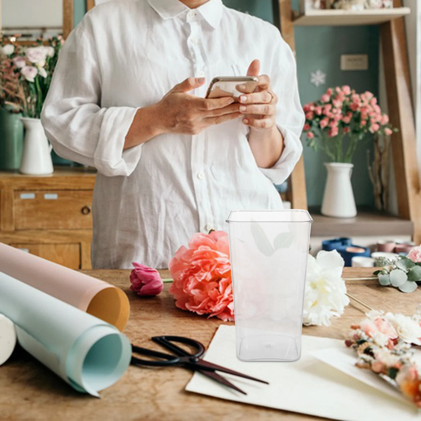 

Pet Umbrella Stand Holder High Transparency Leak Proof Umbrella Storage Bucket for Entryway Home Office Multi Purpose Walking