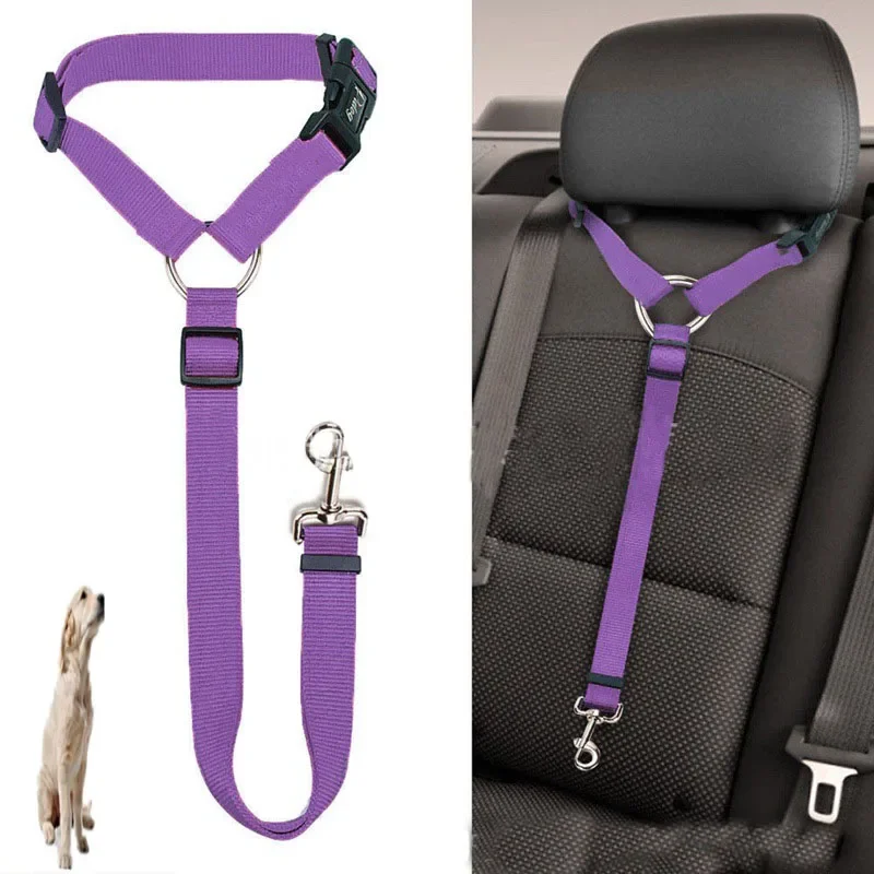 New Pet Supplies Car Seat Belt Dog Seat Belt Dog Leash Vehicle Belt Adjustable Strong Nylon Material Safety Rope for Dog Cat