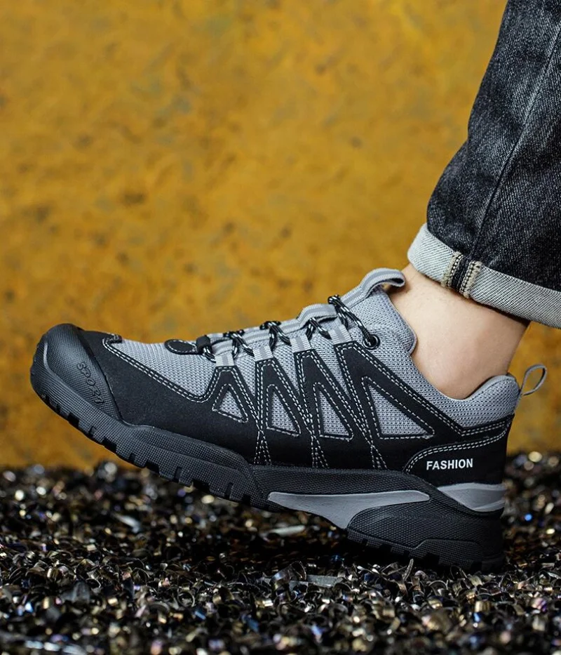 High-end Work Sneakers Steel Toe Shoes Men Safety Shoes Puncture-Proof Work Shoes Boots Fashion Indestructible Footwear Security_voghion.com