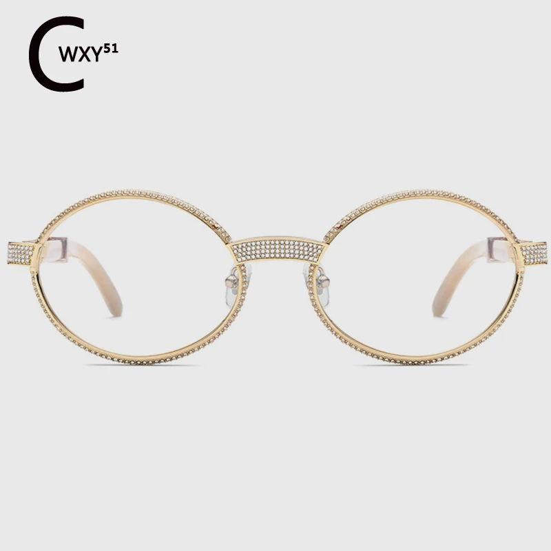 White Diamond Horn Natural Black Buffalo Horn Optical Leg Frames Women Optical Near-vision Frames Can Be Customized Lenses