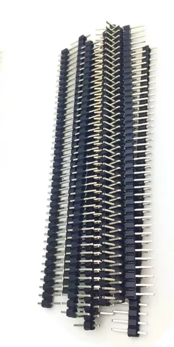 20PCS/lot10 Pairs 40Pin 1x40 Single Row Male And Female 2.54 Breakable Pin Header PCB JST Connector Strip For Arduino Diy Black