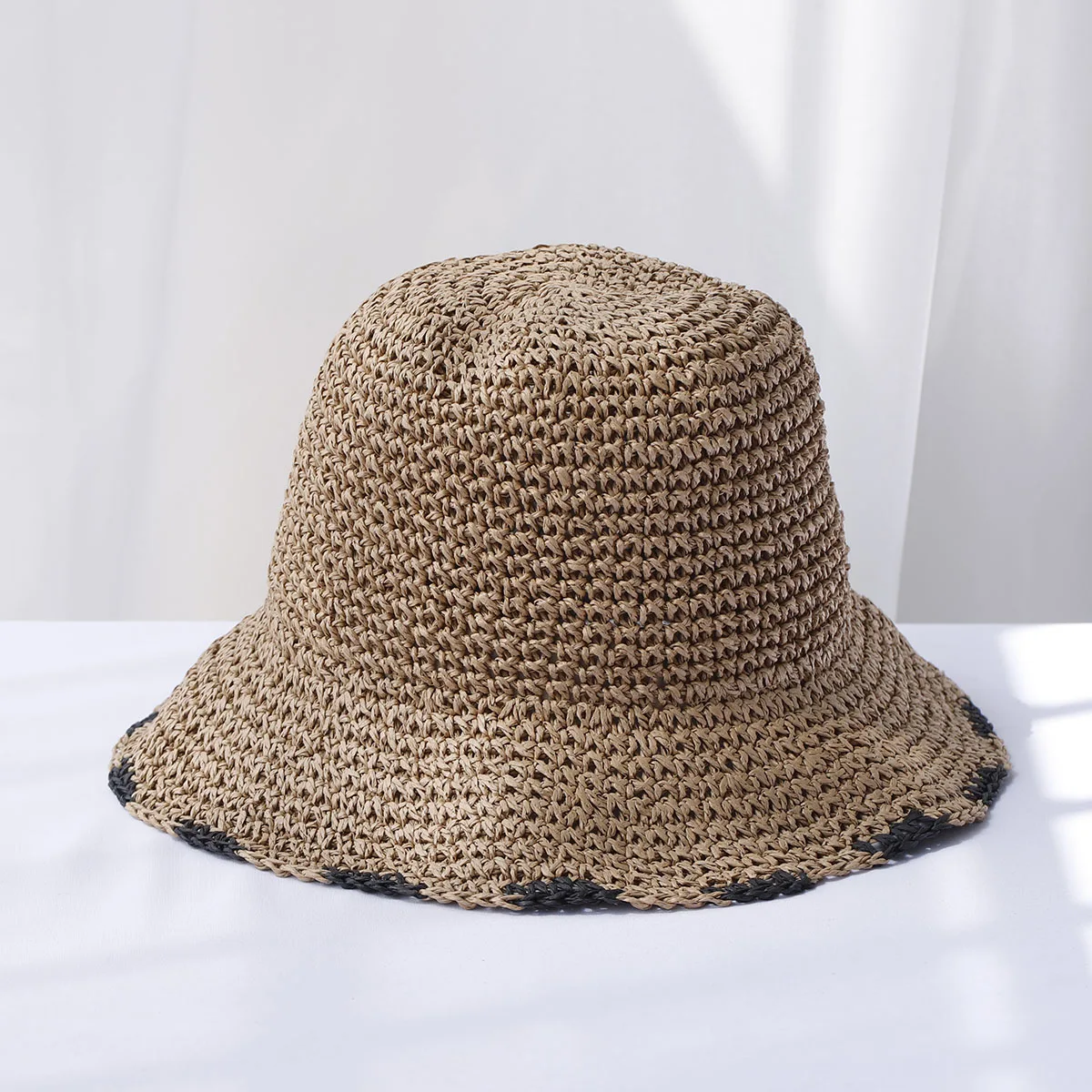 new Straw Hats crochet hat bucket hat  UV Protection Sun Visor Beach Hats Women Visors Foldable Female Women Summer Sun hat