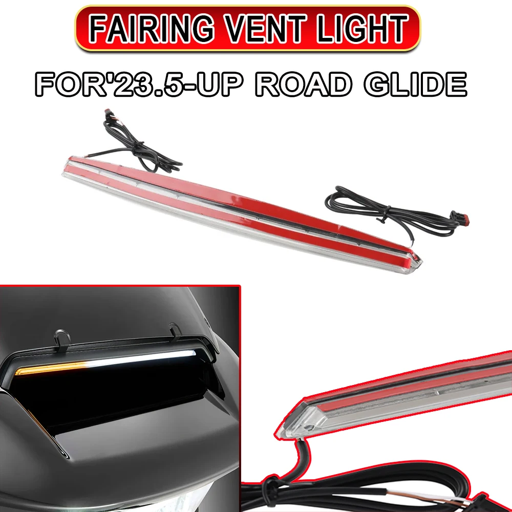 

NEW Motorcycle Batwing Fairing Vent Trim Accent LED Light For Harley Touring CVO Road Glide ST FLTRXSTSE Custom FLTRXSE2023-2025