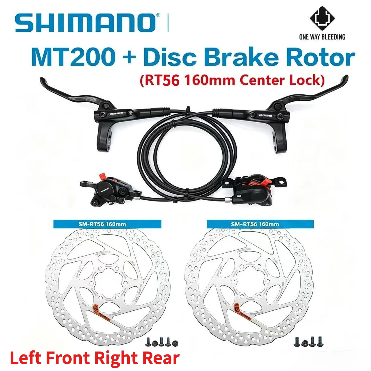 Shimano MT200 Hydraulic Disc Brake Kit Compatible SM-RT10 SM-RT56