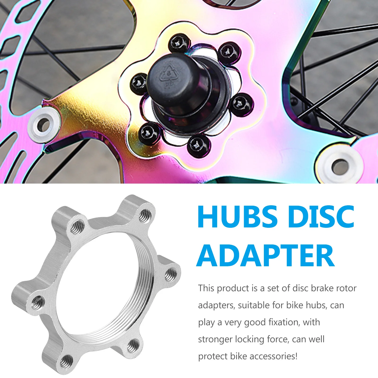 

6Pcs Bike Disc Brake Rotor Adapter High Quality Aluminum Alloy Strong Locking Force Smooth Burr-Free Surface Mountain Road Bike