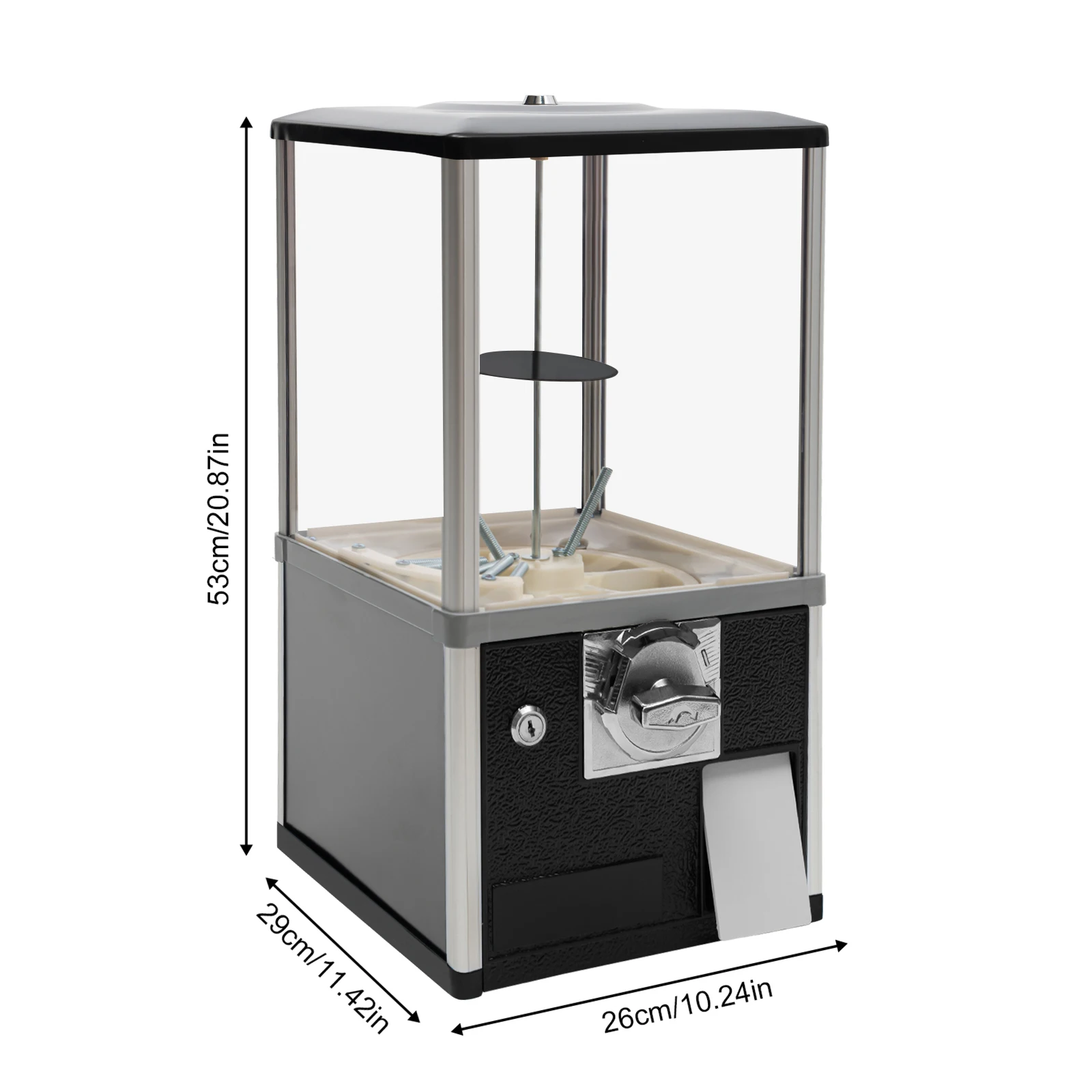 おとぎ話風の自動販売機、子供用カプセルトイとツイスターボール用、大容量200カプセル容量、安全セキュリティロック
