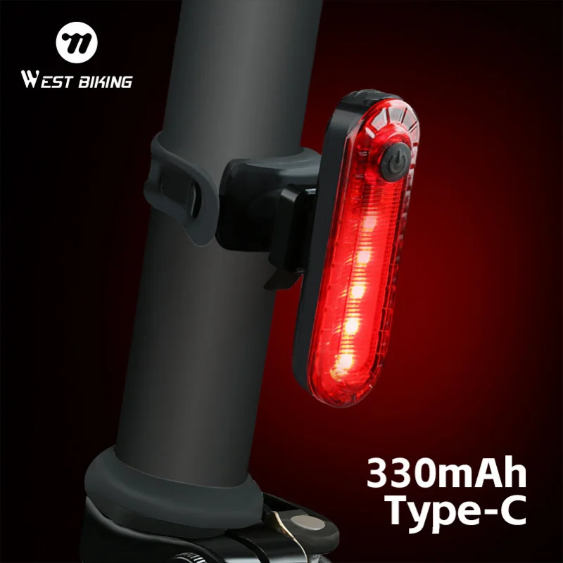 

Bicycle light rear warning tail light for mountain bikes Type-C charging night riding light equipment