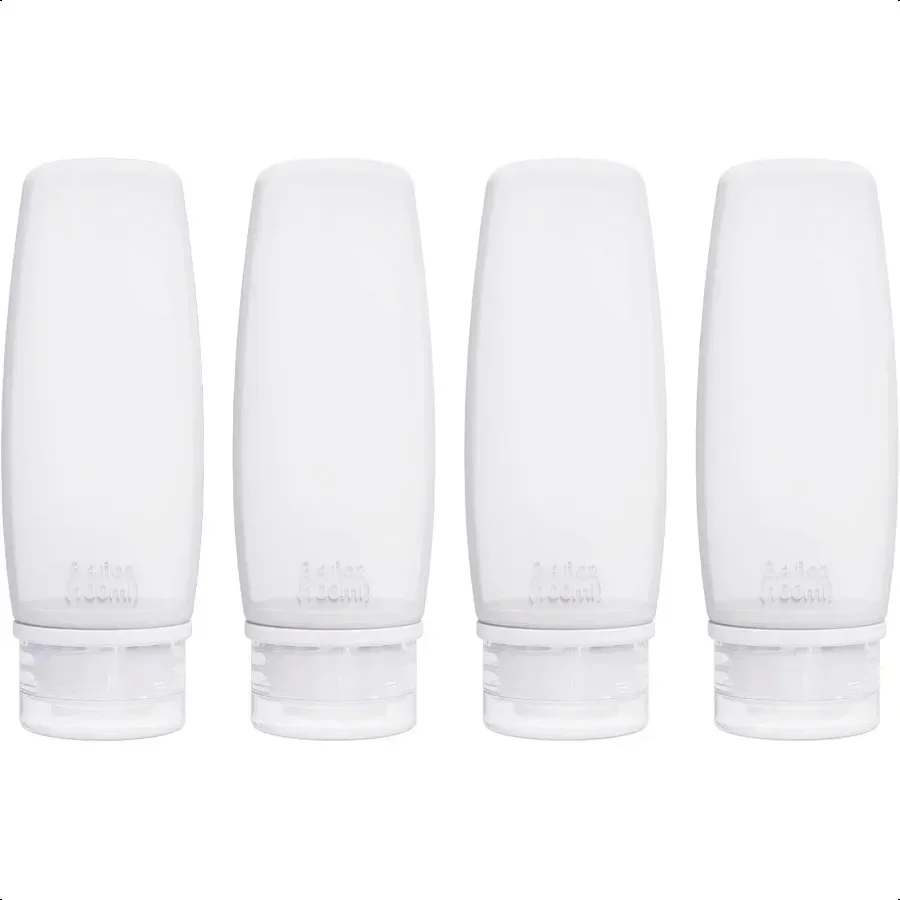 

Silicone Travel Bottles for Toiletries TSA Approved Travel Size Containers Set 4 Pack Portable Leak Proof Refillable Cosmetic S
