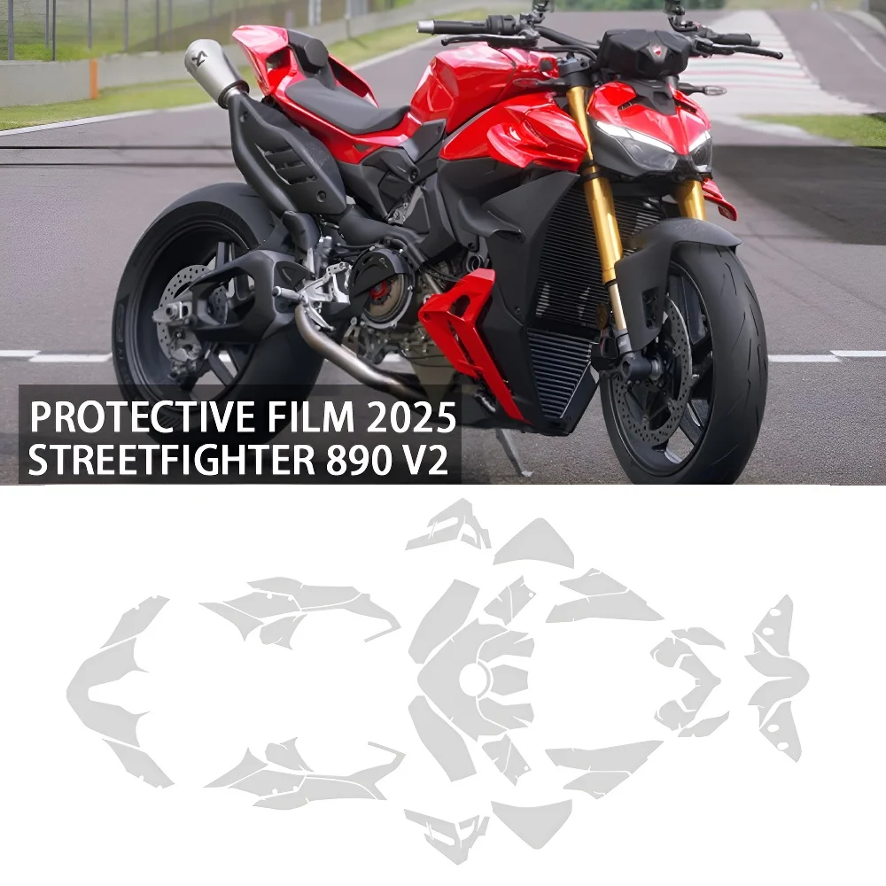 

For Ducati Streetfighter 890 V2 Motorcycle 2025 Paint Protection Film Anti-scratch Fairing Protection Accessory