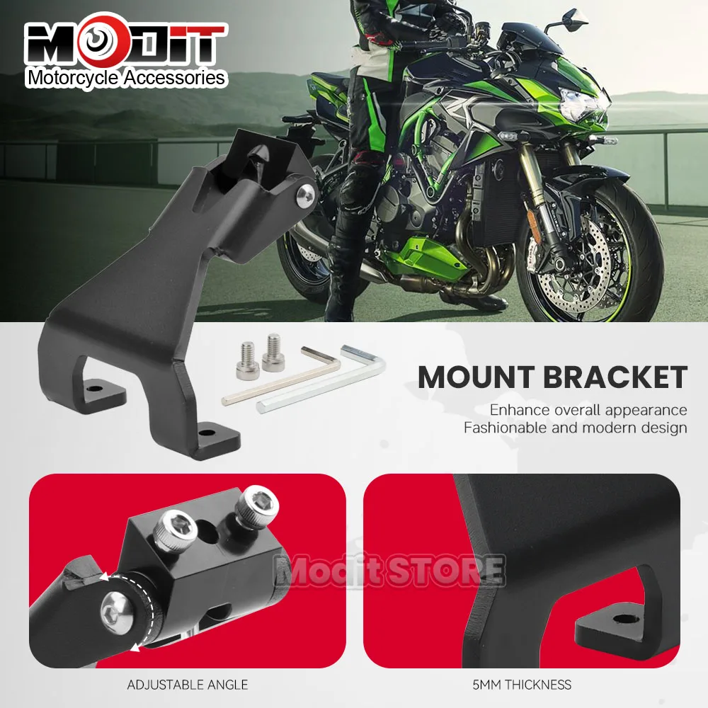 For Kawasaki ZH2 Z H2 2020-2025 Motorcycle Navigation GPS Holder Extension Bracket Travel Upgrade Modified Fixed Mount Kit Acces