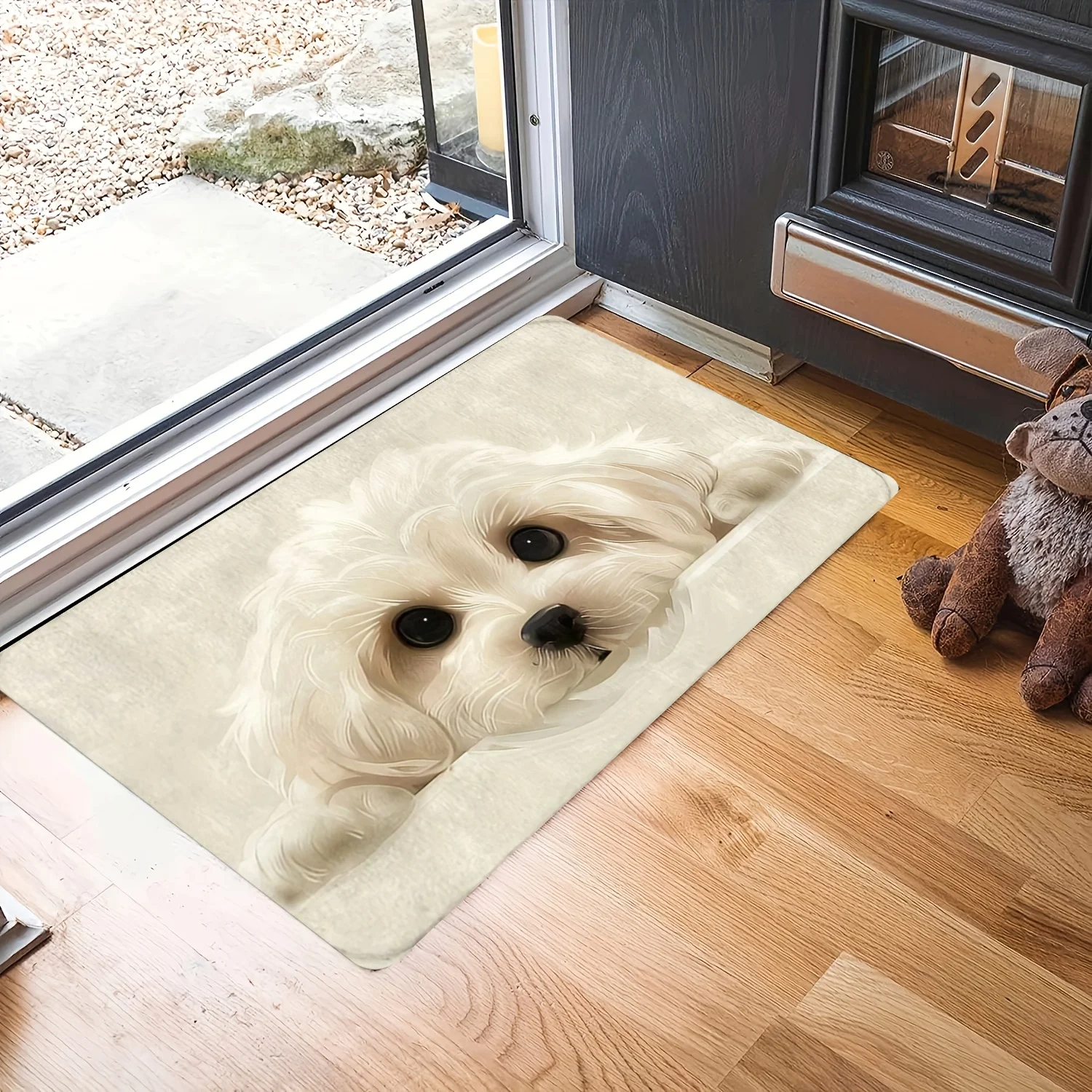 VIKAMA Cute Puppy Rug Soft Doormat Long Carpet Absorbent Kitchen Rug Rug For Bedroom Carpet For Living Room Bathroom Mat Home De