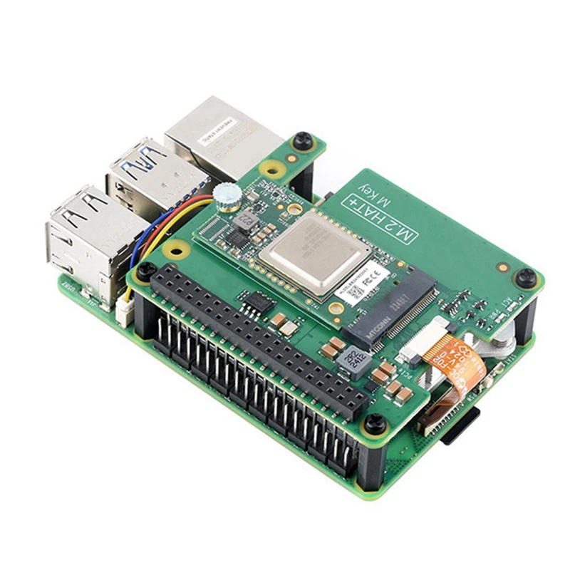 Для Raspberry Pi 5 AI Kit M.2 HAT + модуль ускорения Hailo Al + чехол 13 TOPS Gen3 для домашней автоматизации робототехники