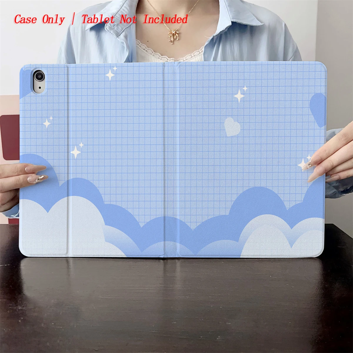 

Печать голубого неба и облачного узора 2025 года — подходит для защитных чехлов из нескольких таблеток Apple, таких как iPad/iPad pro/iPad air
