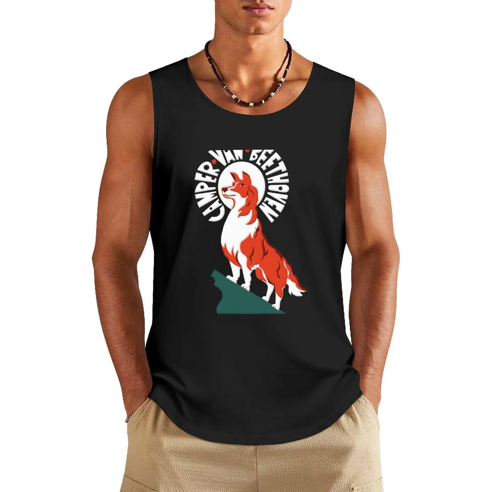 

Camper Beethoven Dog Tank Top bodybuilding t-shirt male top fashion 2025 man