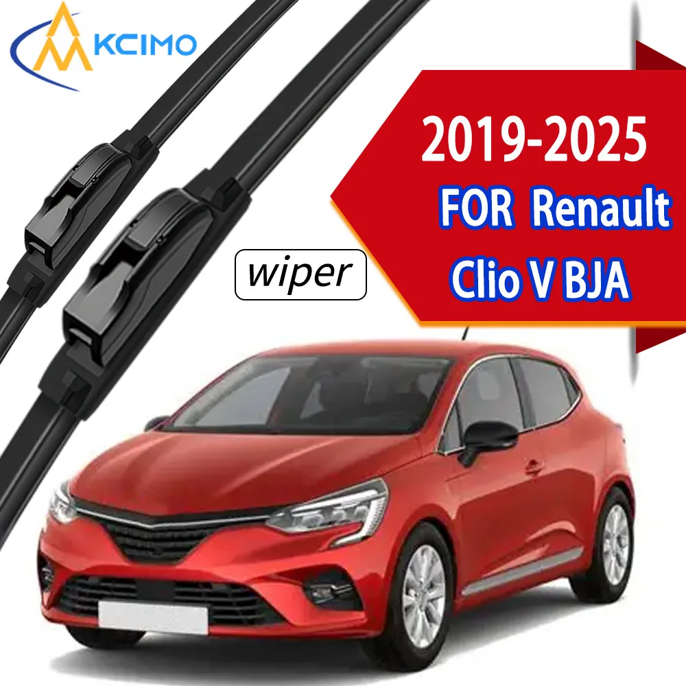 

Premium High-Density Rubber Front Windscreen Wiper Blades Perfect Fit for Renault Clio V BJA 2019-2025.
