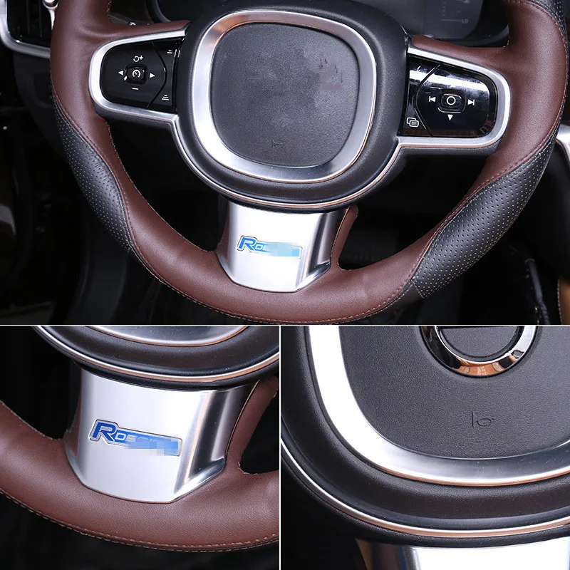 Car Steering Wheel Trim Decoration Cover Sticker for Volvo XC90 S90 XC60 Accessories 2017 2018 2019 2020 2021 2022 2023 2024