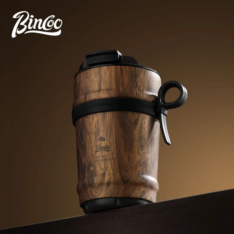 Bincoo ceramic interior coffee cup male and female thermos cup High appearance level handy water cup 316 stainless steel cup