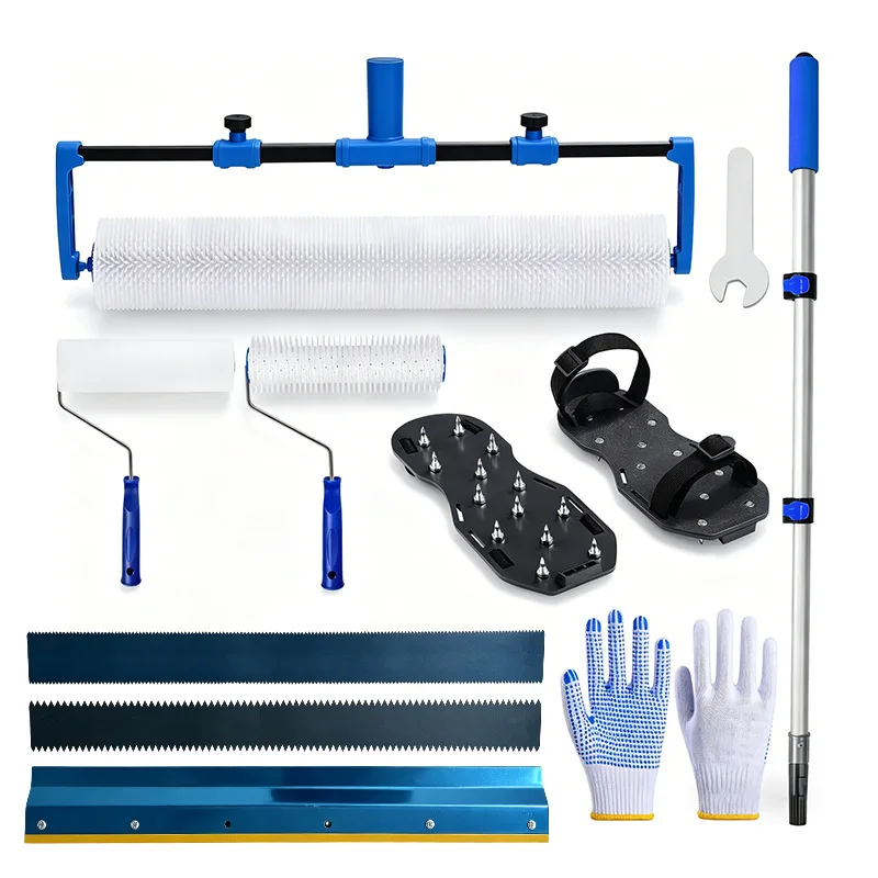 20-inch 9-inch floor defoaming roller brush cement leveling mud board nail shoes self-leveling tool