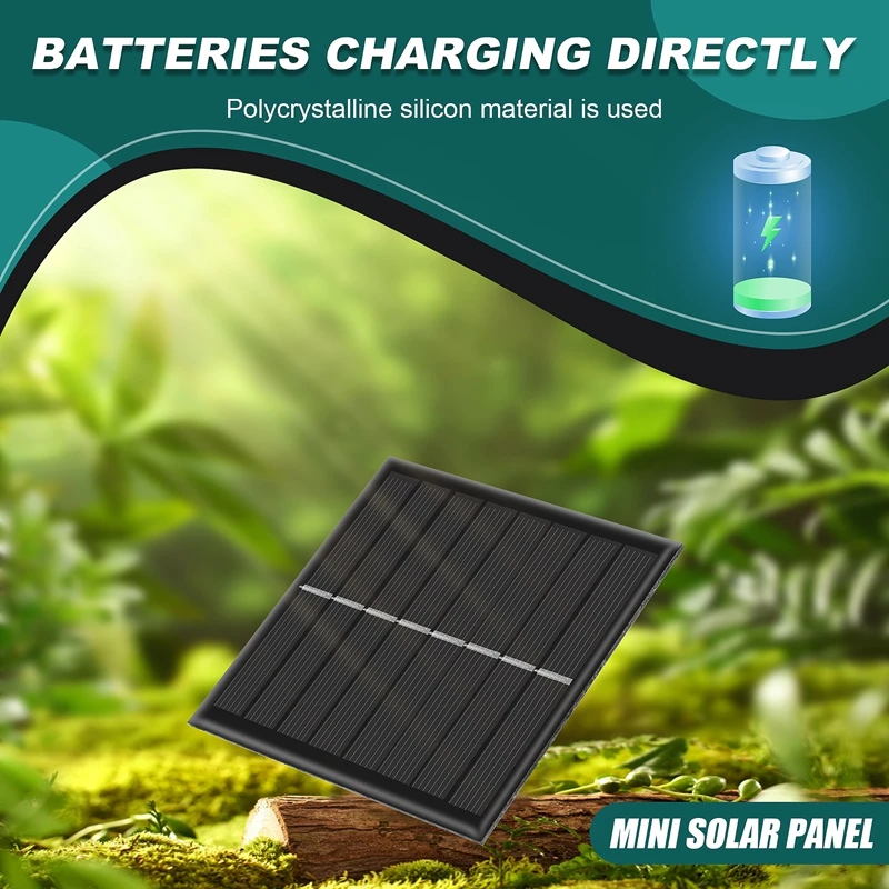 1W 4V Rechargeable AA Battery Solar Cell Charger With Base For 2Xaa Batteries Charging Directly