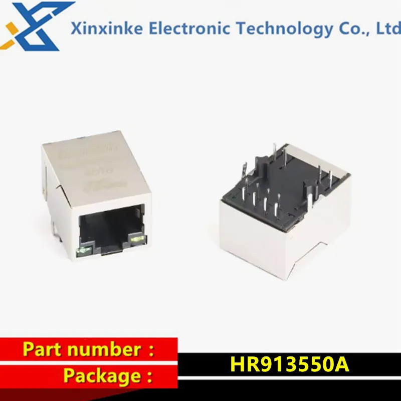 

5PCS HR913550A RJ45 Socket 100 Base-T WiFi Network Connector With LED