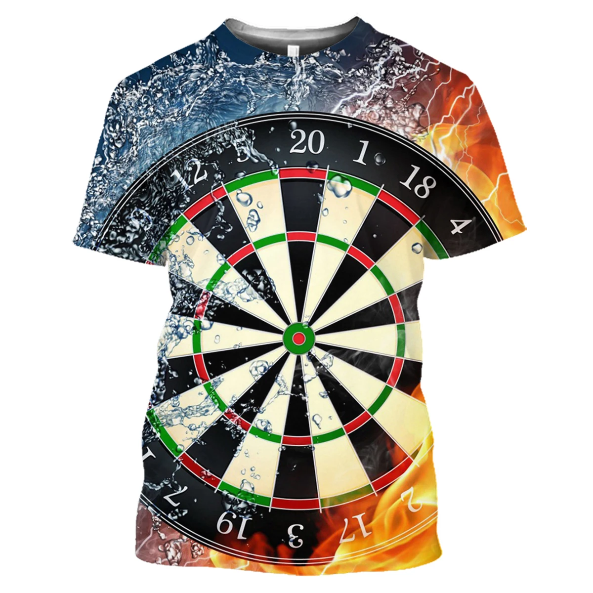 New Dart Board 3D Print Summer Men Women Crew Neck T-shirt Casual Short Sleeve Streetwear Oversized Tops Fashion Unisex Clothing