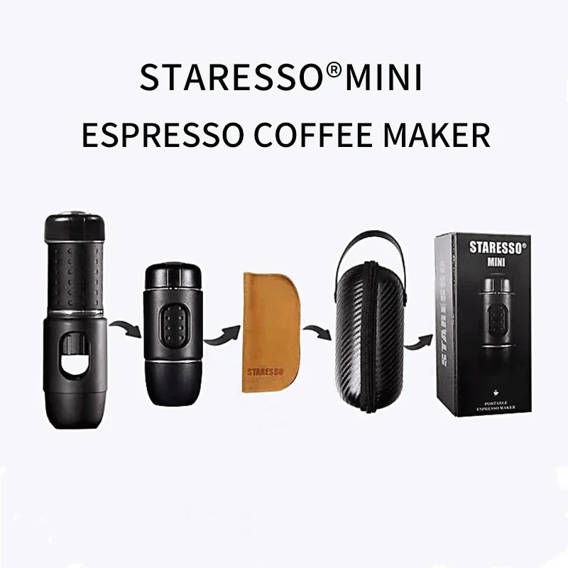 STARESSO MINI Espresso Multi functional Manual Coffee Machine SP-200M Manual Capsule/Coffee Powder Portable Outdoor