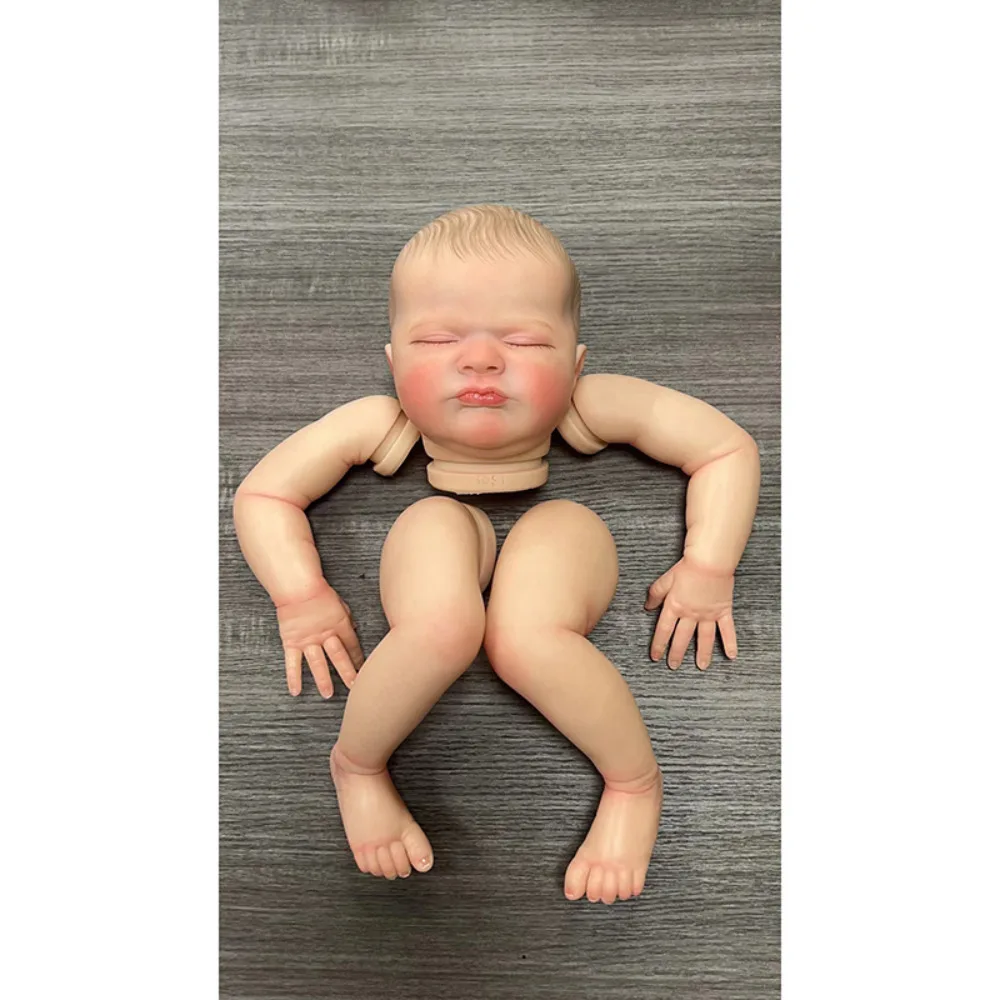 

19Inch Bebe Reborn Doll Kit Max Limited Edition 3D Painted Skin Tone Visible Veins Reborn Doll Parts with Cloth Body and Eyes