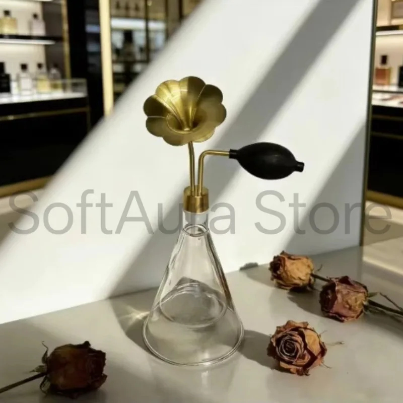 300ml Exquisite Glass‑Brass Fragrance Testing Bottle for SPA Essential Oil Alcohol Coffee Bean Scenarios