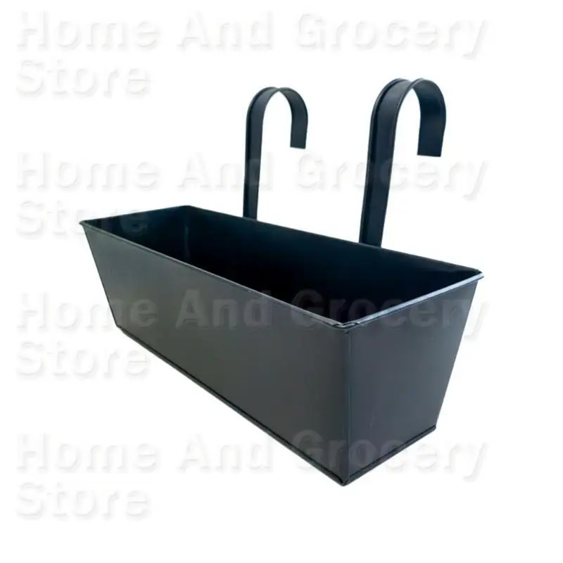 

0XXA Large Hanging Flower Pot for Balcony or Fence Stylish Countryside Styles Planter