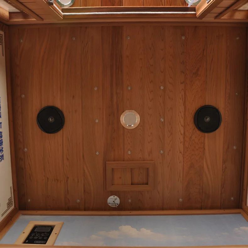Red Cedar Far Infrared Steam Room Household Portable Double Sweating Spectrum Room Commercial Light Wave