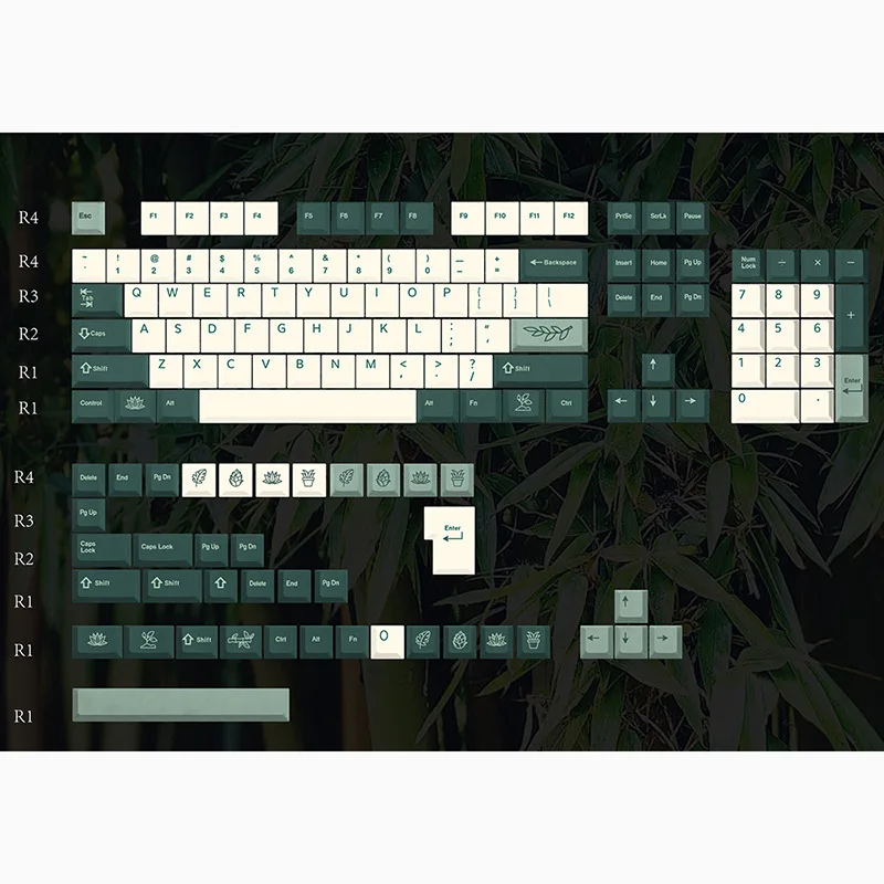 144 key botanical garden original factory height 6164/68/84/87/96/980/104/108PBT sublimation keycap