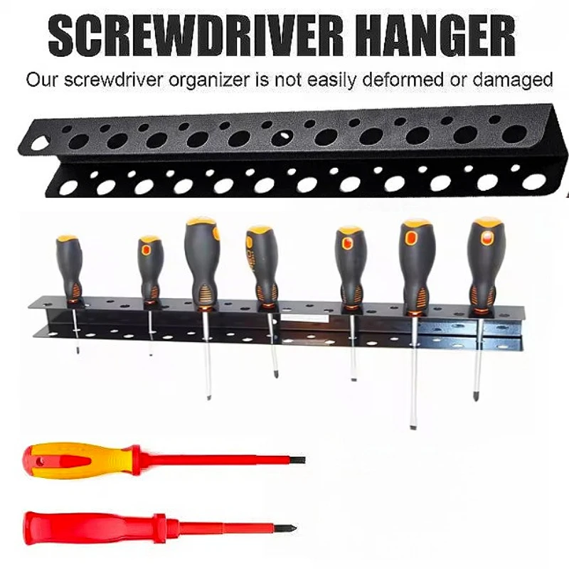 

Настенная полка для хранения оборудования с 23 отверстиями, ручные органайзеры для мастерской, стойка для отверток, стойка для инструментов, держатель для плоскогубцев