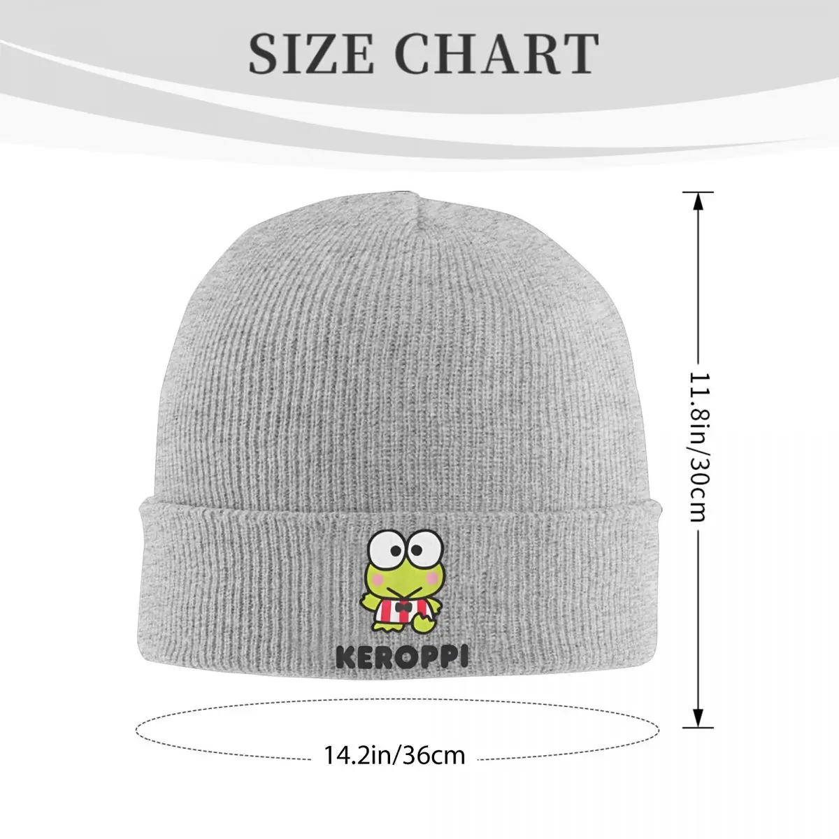 Keroppi Thinking Bonnet Hats Beanie Hats Printed Skullies Beanies Autumn Winter Funny Female Male Kpop Elastic Cap