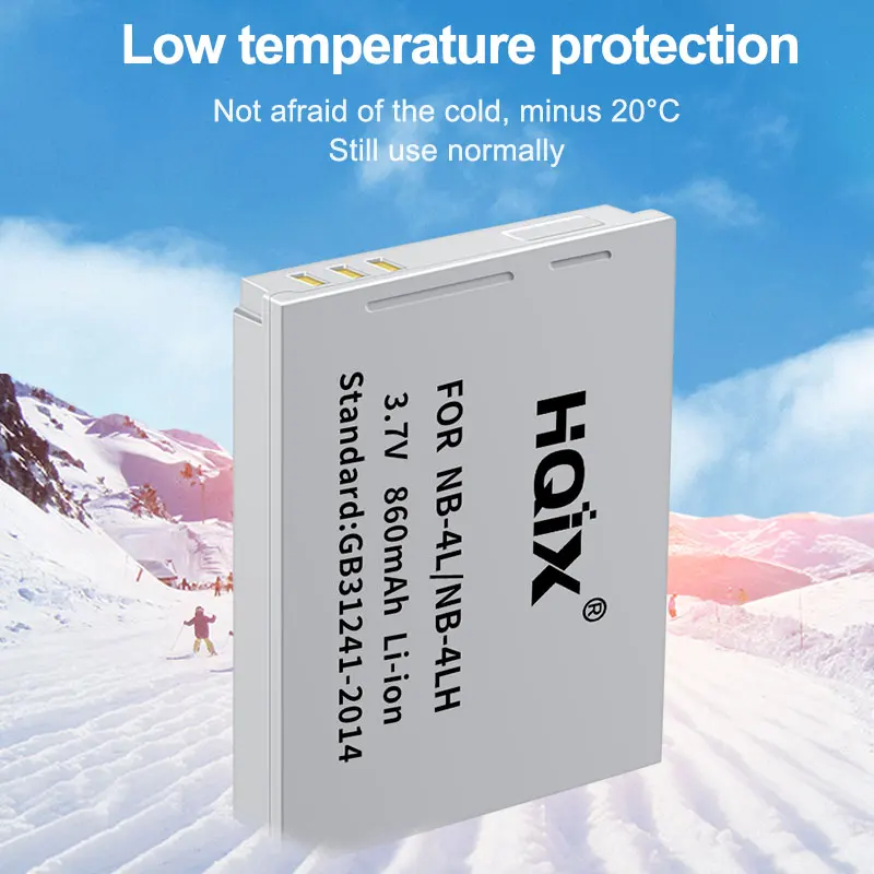 HQIX for Canon IXUS 120 220 255 130 40 55 65 100 75 i5 i7 110 117 230 115 SD960 SD780 TX1 70 50 Camera NB-4L 4LH Charger Battery