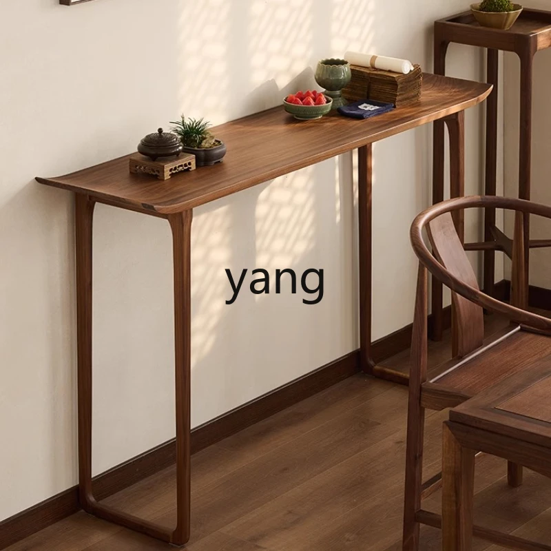 

YHM new Chinese entrance storage table solid wood table and strip case