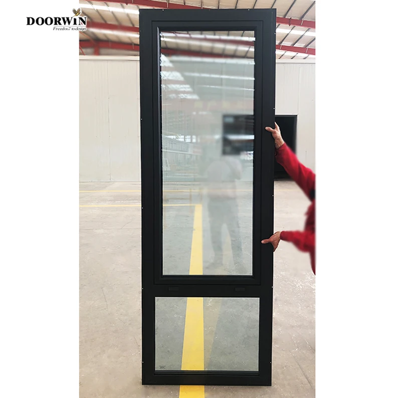 Современный дизайн Doorwin, оптовая продажа, водонепроницаемые наружные термосломанные алюминиевые окна для дома, французские окна с двойным остеклением