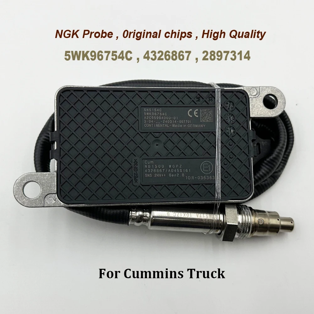 

For NGK Probe Nox Sensor 5WK96754C 4326867 High Quality Chips 5WK96754B Nitrogen Oxide Sensor For C-ummins Truck 2897314 2872949