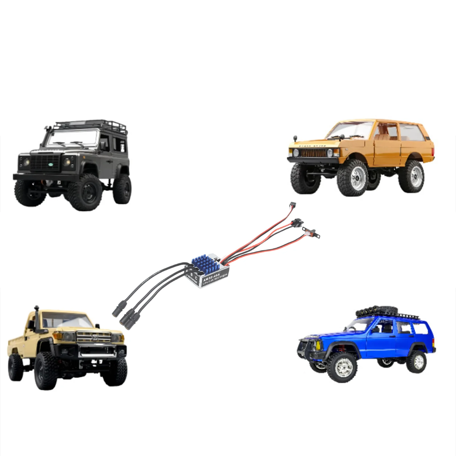 45A ブラシレス ESC 交換用ブラシレスモーター スペアパーツ MN82 MN168 1/12用