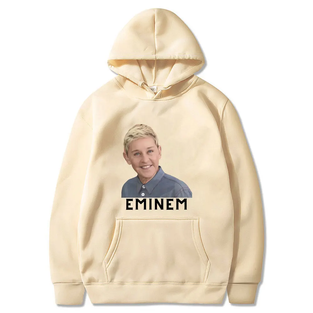 Funny Eminem Ellen Graphic Hoodie Male Casual Hooded Tracksuit Men's Vintage Rap Streetwear Men Women Hip Hop Fashion Hoodies