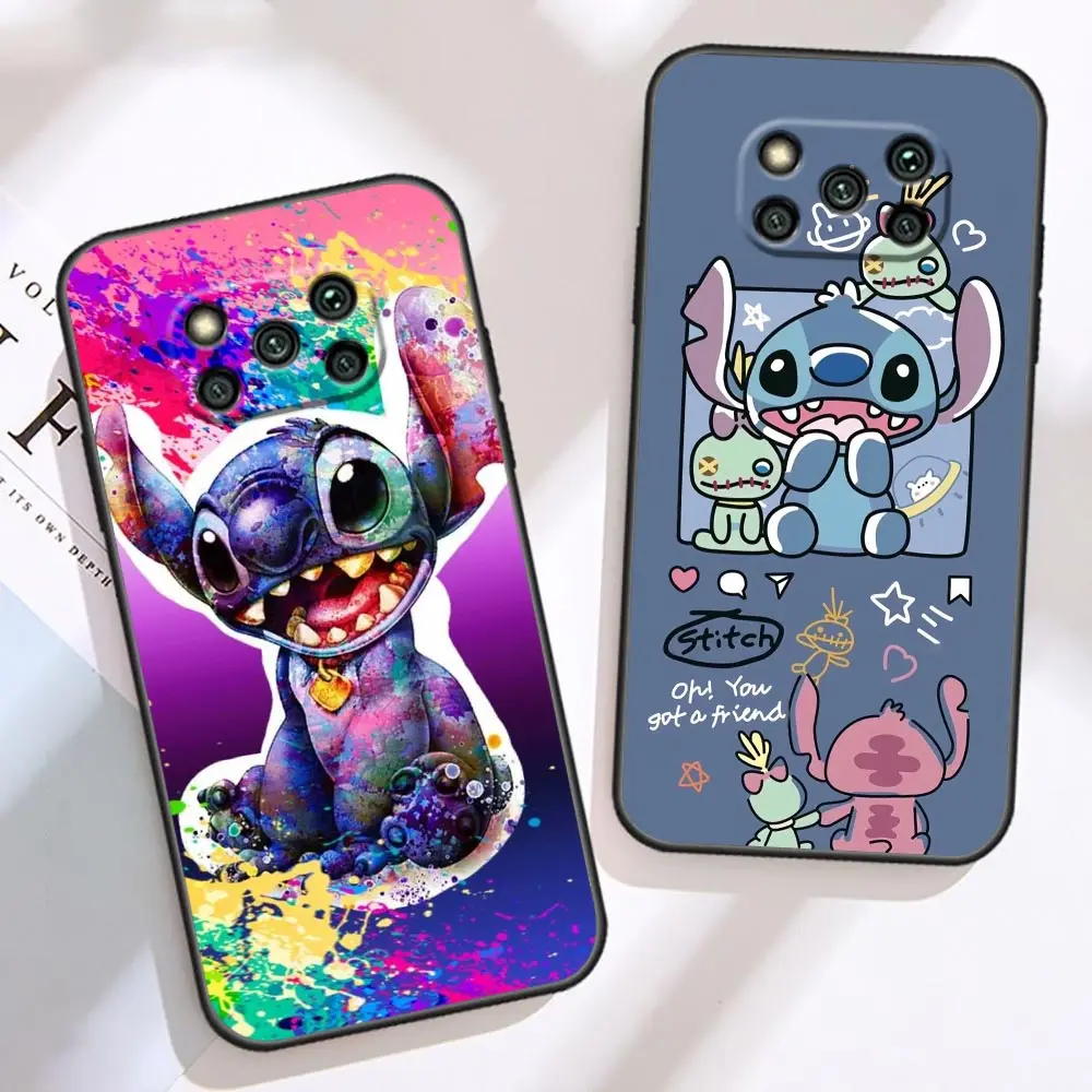 L-Lilo S-Stitch And A-Angel Phone Case For Xiaomi Note 10 Poco X5 M5 M4 F5 F4 X4 X3 M3 F3 GT Black Shark 5 Mix 3 2S 4 Funda Case