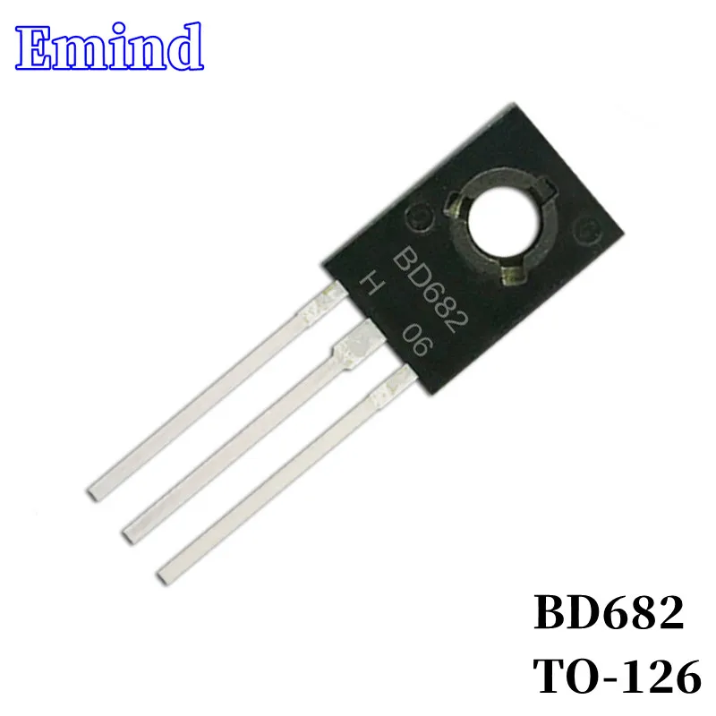 10/20Pcs BD682 DIP Transistor TO-126 Type PNP Bipolar Amplifier Transistor 100V/8A